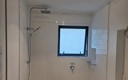Renovated bathroom plumbing